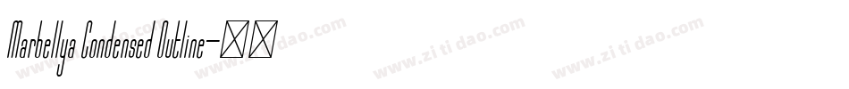 Marbellya Condensed Outline字体转换